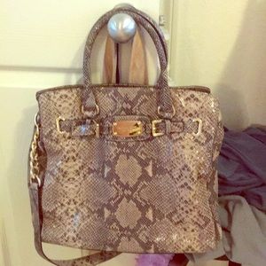 Michael Kors Snakeskin Tote- like new